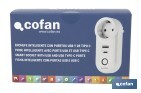 Enchufe inteligente con USB y tipo C | Conexión WiFi y Bluetooth | Aplicación: Smart Life o Tuya | Compatible con Alexa y Google | Control remoto, temporizador y protección infantil - Cofan