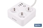 Regleta inteligente WiFi con 3 tomas + 2 puertos USB + 1 puerto USB-C | Conectividad WiFi y Bluetooth | Aplicación: Smart Life o Tuya | Control remoto de dispositivos | Compatible con Alexa y Google - Cofan