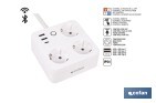 Regleta inteligente WiFi con 3 tomas + 2 puertos USB + 1 puerto USB-C | Conectividad WiFi y Bluetooth | Aplicación: Smart Life o Tuya | Control remoto de dispositivos | Compatible con Alexa y Google - Cofan