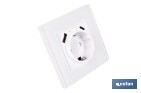 Base de enchufe inteligente con USB y tipo C | Conexión WiFi y Bluetooth | Aplicación: Smart Life o Tuya | Compatible con Alexa y Google | Control remoto, temporizador y protección infantil - Cofan