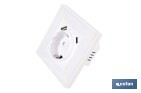 Base de enchufe inteligente con USB y tipo C | Conexión WiFi y Bluetooth | Aplicación: Smart Life o Tuya | Compatible con Alexa y Google | Control remoto, temporizador y protección infantil - Cofan