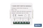 Relé individual WiFi inteligente | Automatiza interruptores o enchufes | Funcionamiento con aplicación Smart Life o Tuya | Compatible con Alexa y Google | 16 A/3520 W | Conectividad WiFi - Cofan