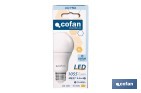 Bombillas LED classic E27 de luz fría (6500 K) | Ahorro de energía y larga duración 15.000 h de vida | Ángulo de apertura de 180° - Cofan