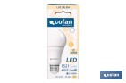 Bombillas LED classic E27 de luz cálida (3000 K) | Ahorro de energía y larga duración 15.000 h de vida | Ángulo de apertura de 180° - Cofan