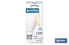 Bombillas LED classic E27 de luz fría (6500 K) | Ahorro de energía y larga duración 15.000 h de vida | Ángulo de apertura de 180° - Cofan
