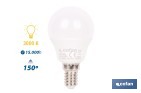 BOMBILLAS LED ESFÉRICA E14 CON ROSCA FINA. CON 6,5 W Y 806 LÚMENES | AHORRO DE ENERGÍA Y LARGA DURACIÓN 15.000 H DE VIDA | DISPONIBLES EN 2 TEMPERATURAS DE COLOR