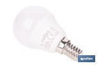 Bombillas LED esférica E14 con rosca fina. Con 6,5 W y 806 lúmenes | Ahorro de energía y larga duración 15.000 h de vida | Disponibles en 2 temperaturas de color - Cofan