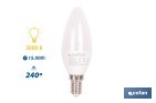 Bombillas LED vela con rosca fina E14, 6,5 W y 806 lúmenes | Ahorro de energía y larga duración 15.000 h de vida | Disponibles en 2 temperaturas de color - Cofan