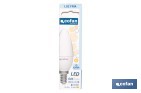 Bombillas LED vela con rosca fina E14, 6,5 W y 806 lúmenes | Ahorro de energía y larga duración 15.000 h de vida | Disponibles en 2 temperaturas de color - Cofan