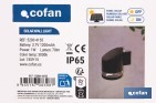 Aplique de pared LED solar exterior | Sensor crepuscular, 3000 K, 70 lm | Disponible en diferentes colores - Cofan