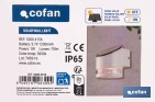 Aplique de pared LED solar exterior | Sensor crepuscular, 3000 K, 70 lm | Disponible en diferentes colores - Cofan