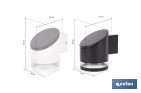 Aplique de pared LED solar exterior | Sensor crepuscular, 3000 K, 70 lm | Disponible en diferentes colores - Cofan