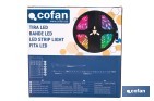Tira de luz LED con mando a distancia | Iluminación LED RGB 12 V, IP65 con controlador y adaptador | Longitud: 3 metros - Cofan