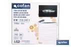 Tira de luz LED neón COB | Impermeable IP65, 8 W, 4000 K, 700 lúmenes | Longitud: 5 metros - Cofan