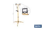 Trípode telescópico con 2 proyectores LED | 20 W, 3600 lm, protección IP65 | Cable de 1,5 m con enchufe europeo - Cofan