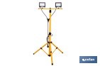 Trípode telescópico con 2 proyectores LED | 20 W, 3600 lm, protección IP65 | Cable de 1,5 con enchufe europeo - Cofan