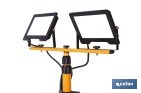 Trípode telescópico con 2 proyectores LED | Altura máxima 1,75 m, 50 W, 4500 lm, protección IP65 | Cable de 1,9 m con enchufe europeo - Cofan