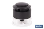 PULSADOR DE DESCARGA SIMPLE PARA INODORO | BOTÓN INTERRUMPIBLE CON ACABADO NEGRO Y AHORRO DE AGUA | COMPATIBLE CON DESCARGADOR MODELO CANDABA