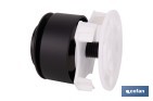 Pulsador de descarga simple para inodoro | Botón interrumpible con acabado negro y ahorro de agua | Compatible con descargador modelo Candaba - Cofan