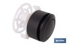Pulsador de descarga simple para inodoro | Botón interrumpible con acabado negro y ahorro de agua | Compatible con descargador modelo Candaba - Cofan