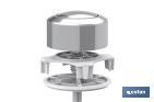 Cofan Toilet Flush Valve | Candaba Model | Interruptible Mechanism | Universal Flush Valve | High Quality Plastics - Cofan