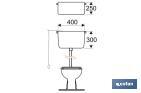 Cofan High Level Cistern | Complete Cistern | Zeya Model | Flush Valve Included | ABS - Cofan