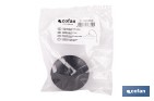 Tapón de drenaje con cadena y dos anillas | Tapón de PVC negro y cadena de acero inox. | Disponible en varias medidas - Cofan
