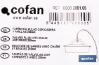 Tapón de drenaje con cadena y dos anillas | Tapón de PVC negro y cadena de acero inox. | Disponible en varias medidas - Cofan