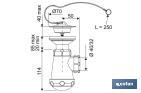 Siphon Bouteille Court | Extensible | Raccord de 1" 1/4 | Avec Sortie de 40 mm | Joint Conique réducteur de Ø32 mm - Cofan