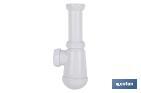 Bottle Trap | With Ø40mm Outlet | With 1" 1/2 x 70 Fitting | Basin and Bidet Valve | Polypropylene - Cofan