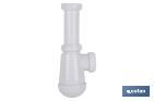 Bottle Trap | With Ø40mm Outlet | With 1" 1/2 x 70 Fitting | Basin and Bidet Valve | Polypropylene - Cofan