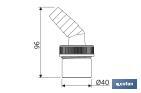 Connessione | Dimensioni: Ø40 mm | Con presa per elettrodomestici | Realizzata in PVC - Cofan