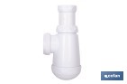 Sifón de botella corto extensible | Salida ajustable de Ø32-40 mm | Adecuado para lavabo | Disponible con diferentes tamaños de racor - Cofan