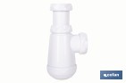 Sifón de botella corto extensible | Salida ajustable de Ø32-40 mm | Adecuado para lavabo | Disponible con diferentes tamaños de racor - Cofan
