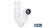 SIFÓN CURVO EXTENSIBLE | SALIDA AJUSTABLE DE Ø32-40 MM Y RACOR DE 1 1/4" | FLEXIBLE Y RESISTENTE PARA LAVABO