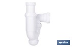 Sifón curvo extensible | Salida ajustable de Ø32-40 mm y racor de 1 1/4" | Flexible y resistente para lavabo - Cofan