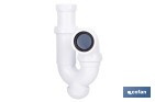 Sifón curvo extensible | Salida ajustable de Ø32-40 mm y racor de 1 1/4" | Flexible y resistente para lavabo - Cofan