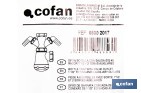 Sifón de botella extensible con 2 tomas auxiliares | Salida horizontal de Ø32-40 mm y racor de 1 1/2" | Adecuado para fregadero - Cofan