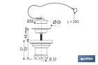 Valve pour Lavabo et Bidet | Fabriquée en Polypropylène | Dimensions : 1" 1/4 ou 1" 1/2 - Cofan