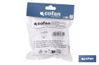 Valve for Basin and Bidet | Size: 1" 1/4 x 70 or 1" 1/2 x 70 | Polypropylene | Screw, Plug and Chain with Two Rings Included - Cofan