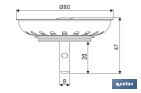 Rede de filtro de cesta de drenagem | Fabricada de aço inoxidável | Diâmetro de 80 mm - Cofan