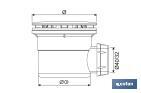 Shower Tray Waste Trap | Size: Ø60 o Ø90 | Ø40mm Outlet | Ø32mm Conical Reduction Gasket | Chromed Trim Plate - Cofan