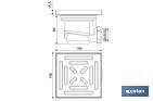 Drain Waste Trap | For Built in Shower | Size: 146 x 146mm | Ø40mm Outlet | Ø32mm Conical Reduction Gasket - Cofan