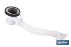 Válvula de fregadero con rebosadero flexible | Racor 1 1/2", válvula 70 mm y salida ajustable Ø32-40 mm - Cofan