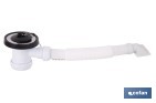 Válvula de fregadero con rebosadero flexible | Racor 1 1/2", válvula 70 mm y salida ajustable Ø32-40 mm - Cofan