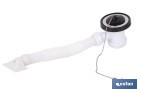 Válvula de fregadero con rebosadero flexible | Racor 1 1/2", válvula 70 mm y salida ajustable Ø32-40 mm - Cofan