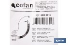 Válvula de fregadero con rebosadero flexible | Racor 1 1/2", válvula 70 mm y salida ajustable Ø32-40 mm - Cofan