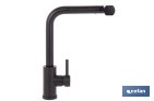 Grifo de cocina negro con 3 funciones y giro 360º | Material: acero inoxidable 304 | Cartucho cerámico de Ø35 mm - Cofan