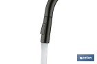 Grifo de cocina extensible con rociador de 2 funciones | Giratorio 360° | Cartucho cerámico de Ø35 mm y latiguillos de 50 cm | Disponible en diferentes acabados - Cofan