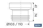 Straight Toilet Pan Connector | EVA| Ø110mm Outlet | Ensures a Perfect Durability - Cofan